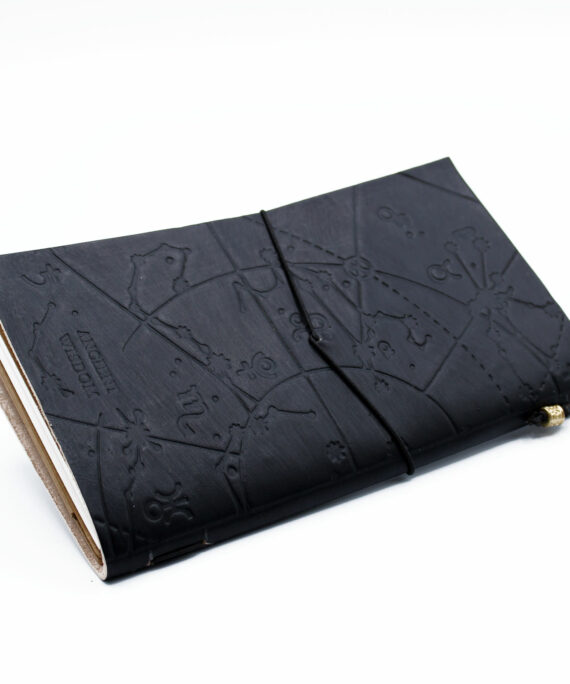 Kožený zápisník ve stylu Midori Moje malá černá knížka