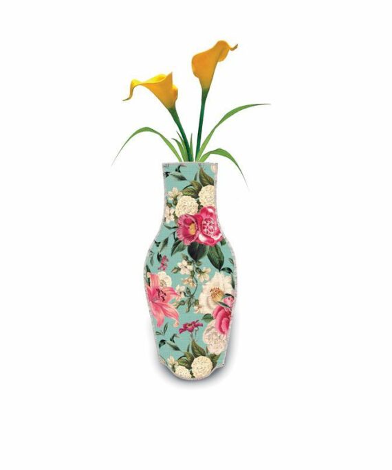 Bavlněná váza s květinovým dekorem.