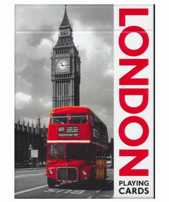 Pokerové hrací karty s obrázky Londýna.