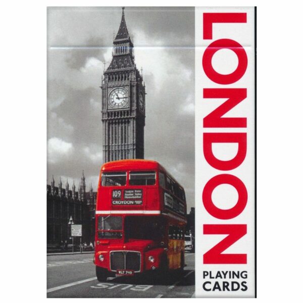 Pokerové hrací karty s obrázky Londýna.