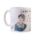 Keramický hrneček s obrázkem Jane Austenové.