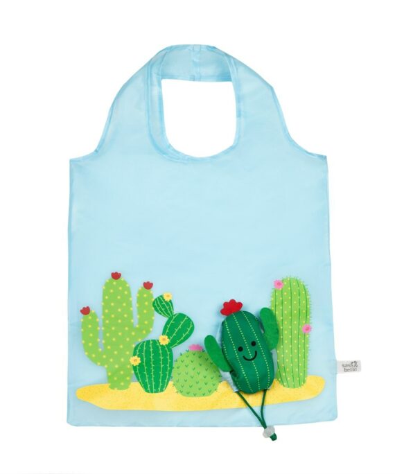 Skládací nákupní taška s kaktusem.