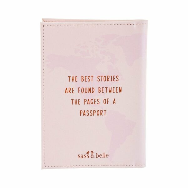 Růžové pouzdro na pas.