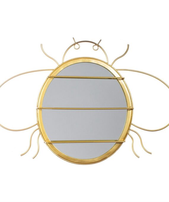Zrcadlo se stojánkem na šperky Zlatá včelka.